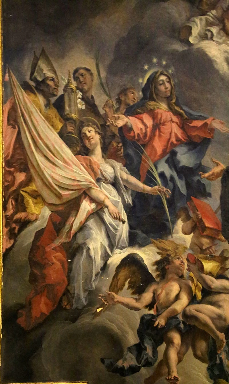 Santa Maria degli Angeli (Pistoia) - san sebastiano presentato alla madonna e ai santi in gloria